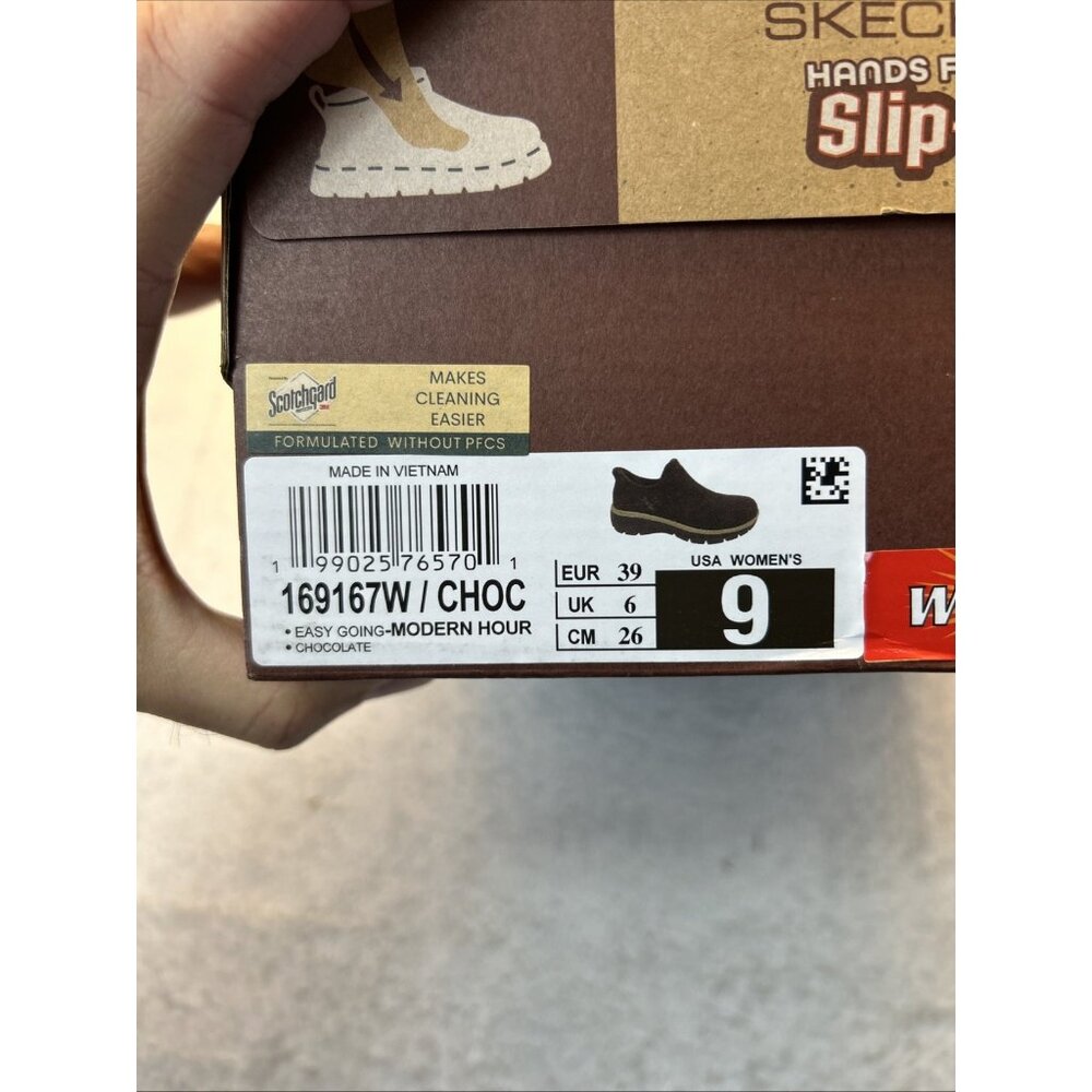 SKECHERS Modern Hour Suede Hands Free Slip-Ins Chocolate Women SZ 9 NEW - Picture 10 of 10